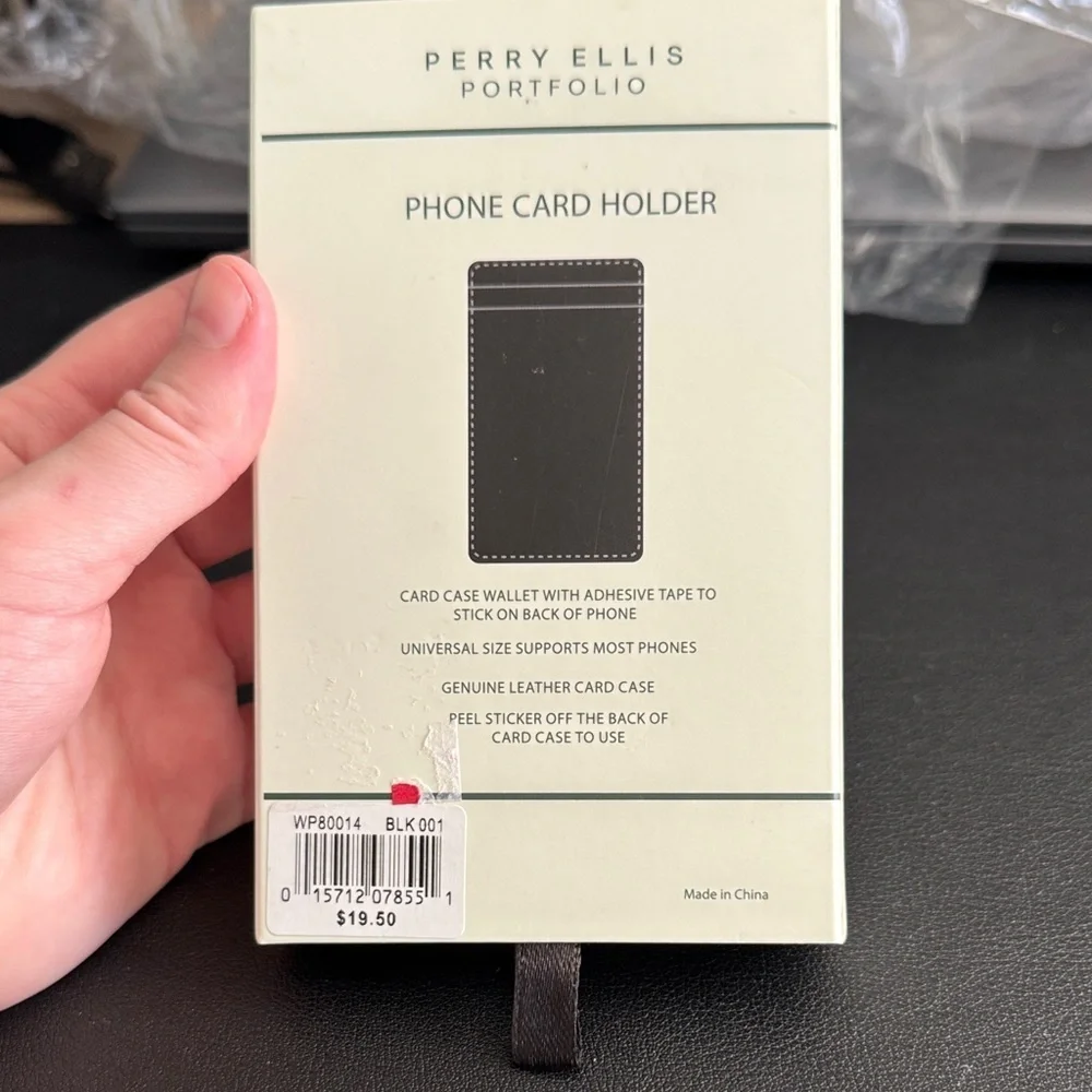 Perry Ellis Portfolio Gray Phone Card Holder